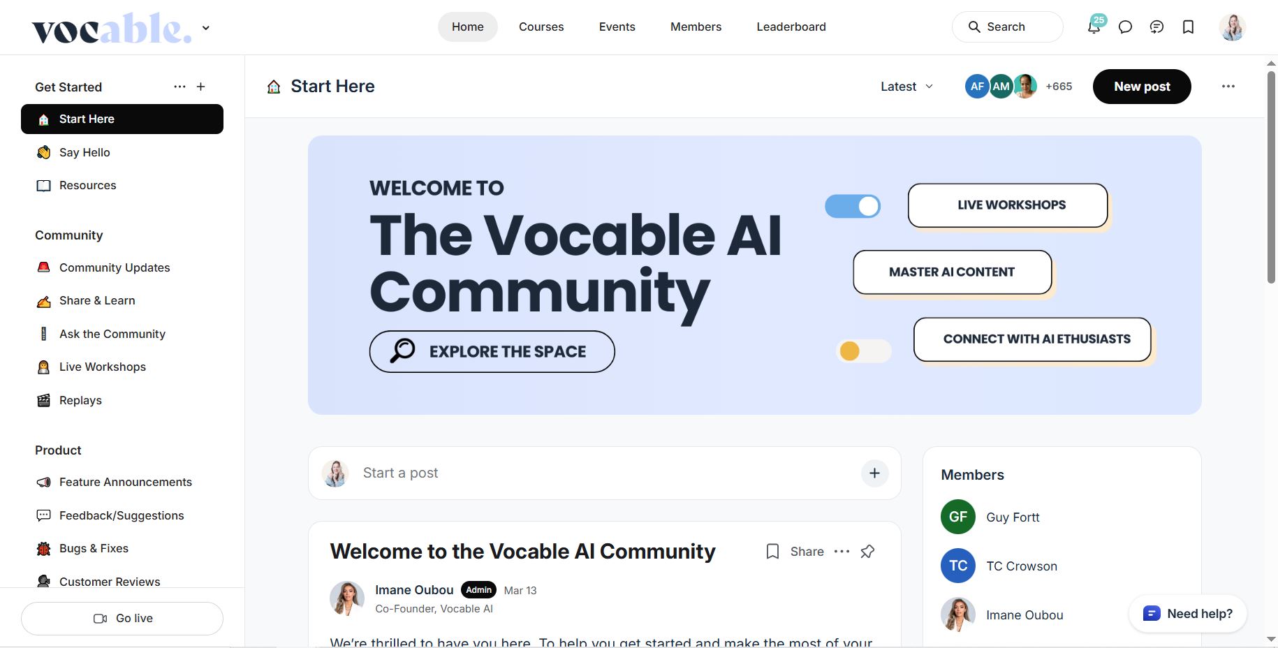 Online community management