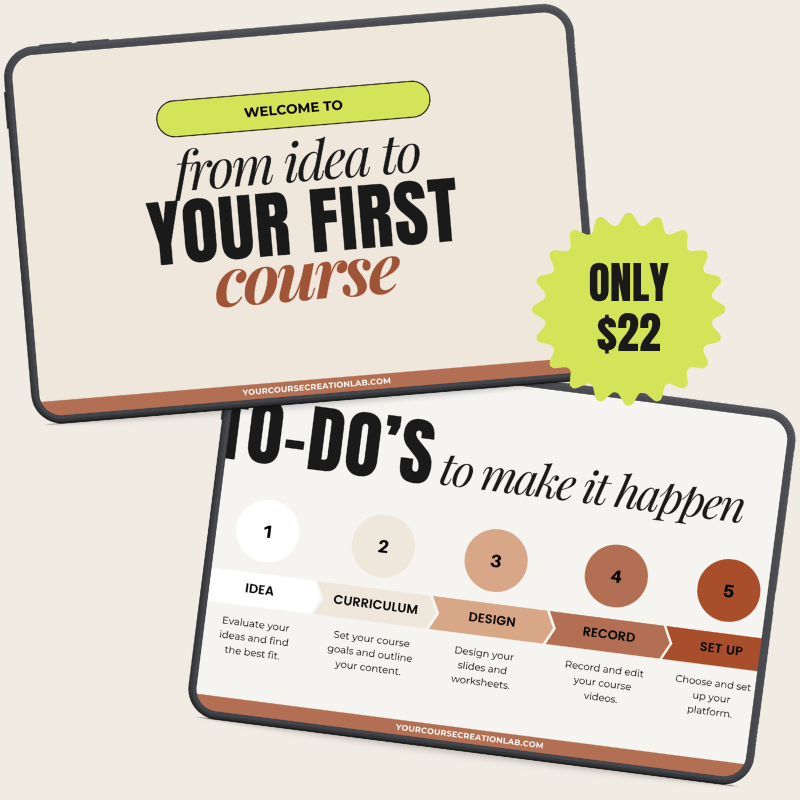 Your First Course Workshop