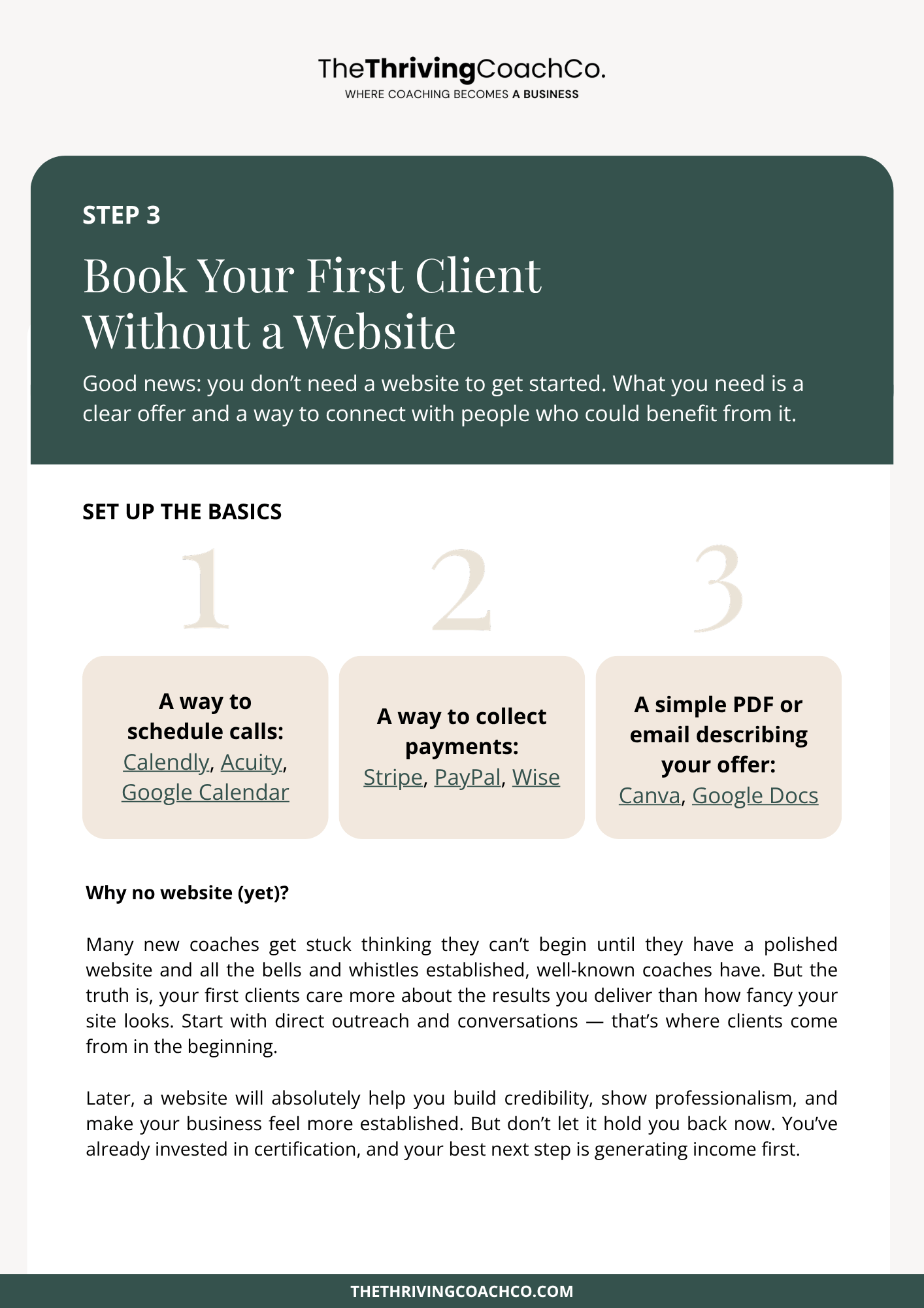 PDF Design Sample, done-for-you Workbook design